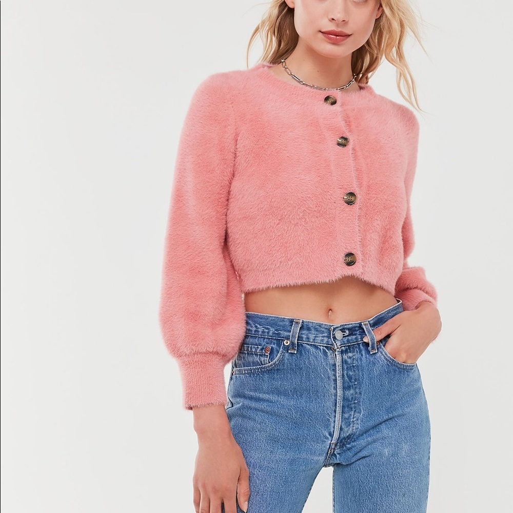 ISO Whitney mohair crop cardigan